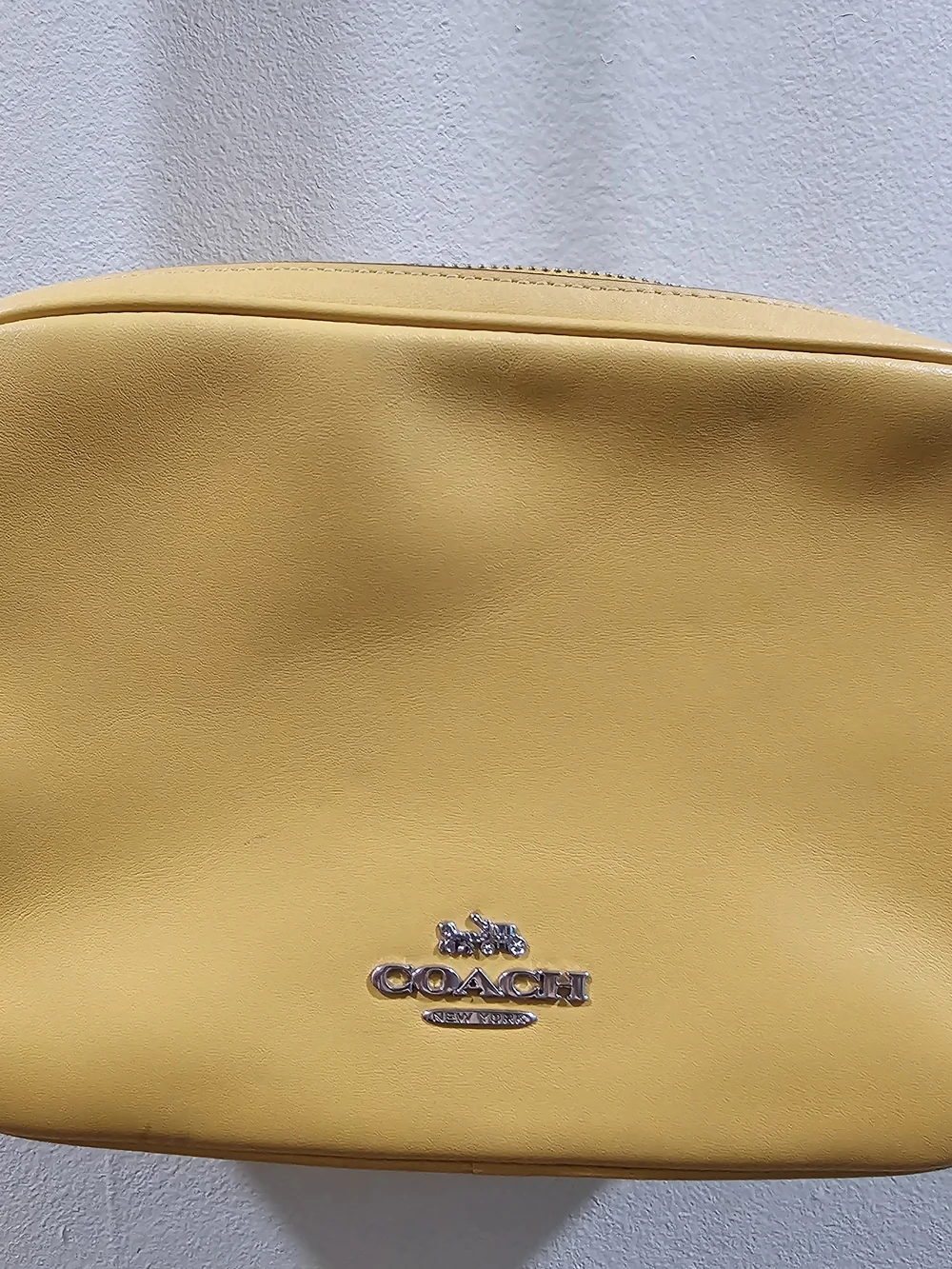 Coach Leather Crossbody Bag in Mustard